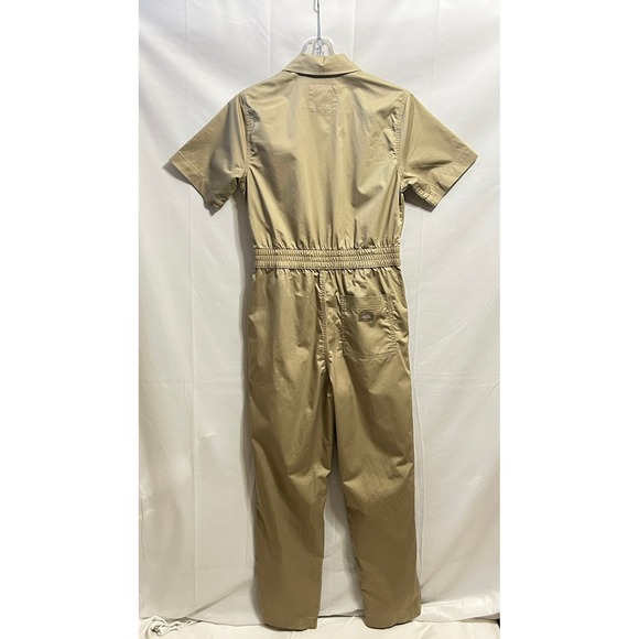 Dickies Unisex Khaki Tan Short Sleeve Zip Front Utility Coveralls Jumpsuit Small - Picture 10 of 16